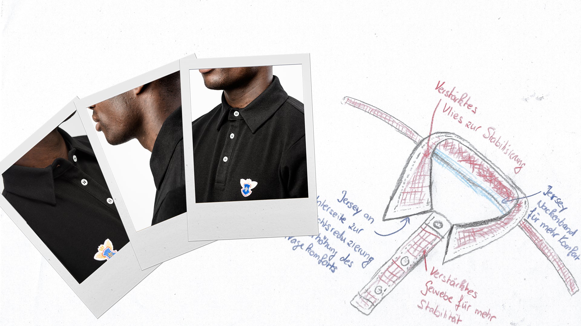 Der Kragen des von Simon Poloshirt ist optimiert und verstärkt, so dass es zu keinem Kräuselns kommt. Dieser Kragen sorgt dafür, dass das Shirt als HEmdersatz getragen werden kann.